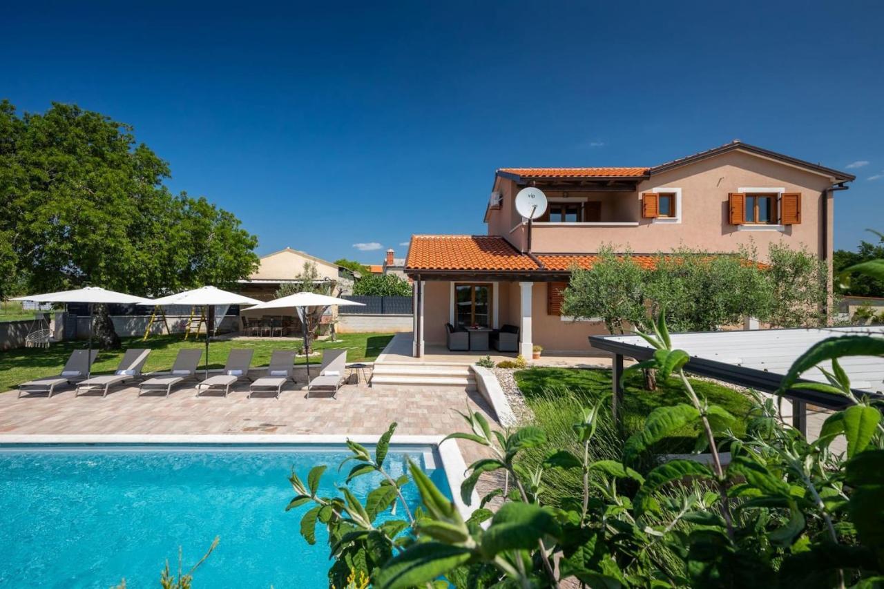 Activity Villa Gita With Pool And Grill In Tinjan Exteriér fotografie